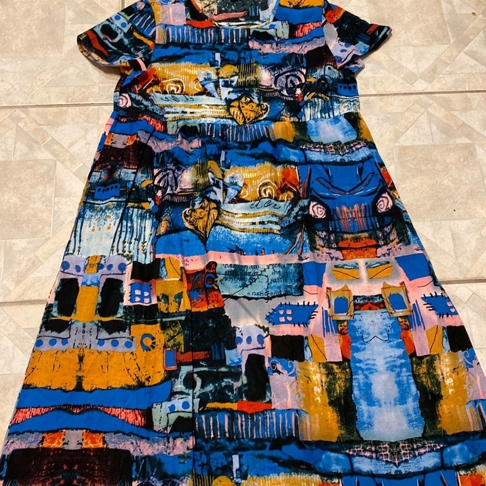 Y Emery Rose casual short sleeve multicolored plus size dress XXL. Like new